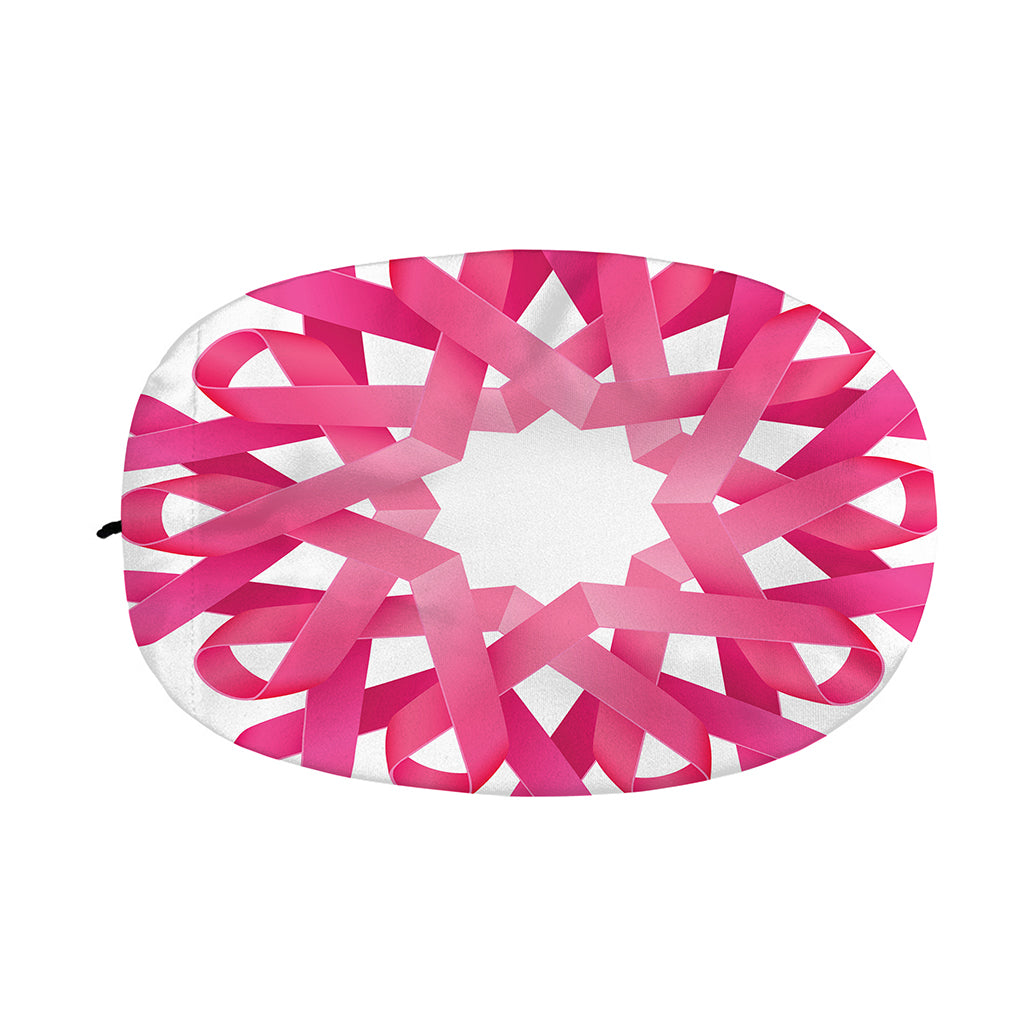 Pink Breast Cancer Ribbon Flower Print Car Side Mirror Covers