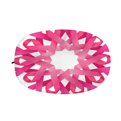 Pink Breast Cancer Ribbon Flower Print Car Side Mirror Covers