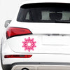 Pink Breast Cancer Ribbon Flower Print Car Sticker