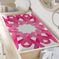 Pink Breast Cancer Ribbon Flower Print Changing Pad Cover