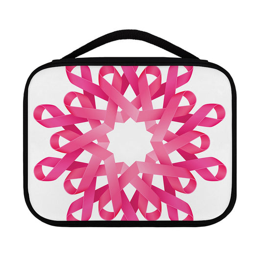Pink Breast Cancer Ribbon Flower Print Classic Bible Case