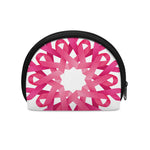 Pink Breast Cancer Ribbon Flower Print Coin Purse