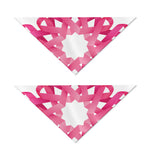 Pink Breast Cancer Ribbon Flower Print Dog Bandana
