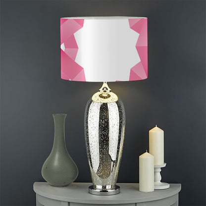 Pink Breast Cancer Ribbon Flower Print Drum Lamp Shade