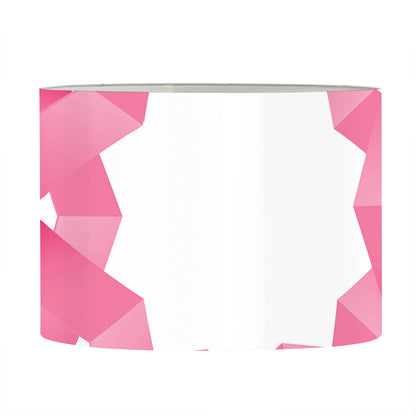 Pink Breast Cancer Ribbon Flower Print Drum Lamp Shade