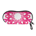 Pink Breast Cancer Ribbon Flower Print Glasses Case