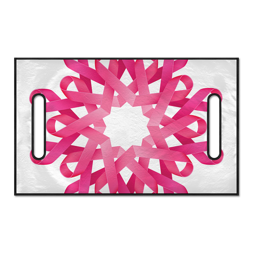 Pink Breast Cancer Ribbon Flower Print Golf Cart Seat Cover
