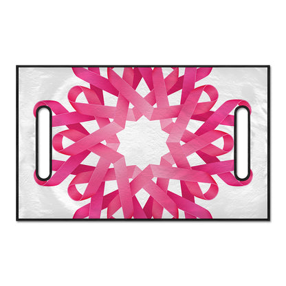 Pink Breast Cancer Ribbon Flower Print Golf Cart Seat Cover