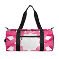 Pink Breast Cancer Ribbon Flower Print Gym Bag
