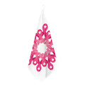 Pink Breast Cancer Ribbon Flower Print Hand Towel
