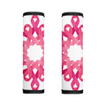 Pink Breast Cancer Ribbon Flower Print Handle Covers