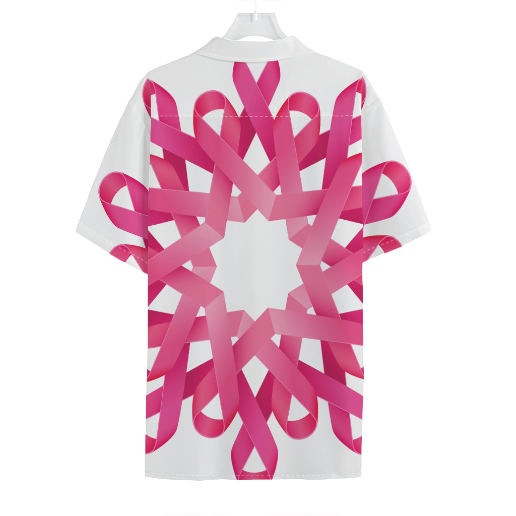 Pink Breast Cancer Ribbon Flower Print Hawaiian Shirt