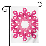 Pink Breast Cancer Ribbon Flower Print House Flag