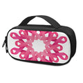 Pink Breast Cancer Ribbon Flower Print Portable Cooler Travel Case