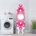 Pink Breast Cancer Ribbon Flower Print Ironing Board Cover