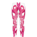 Pink Breast Cancer Ribbon Flower Print Men's Leggings