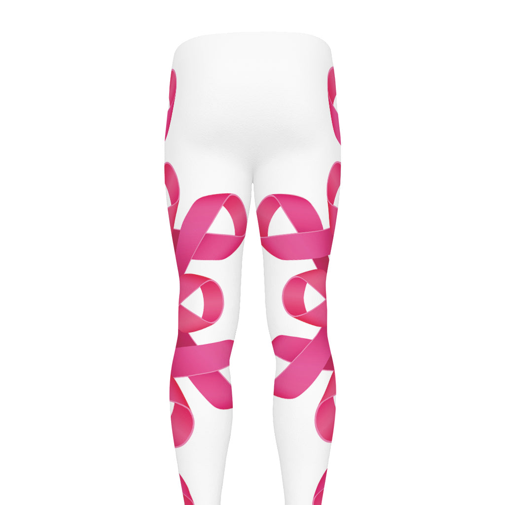 Pink Breast Cancer Ribbon Flower Print Men's leggings