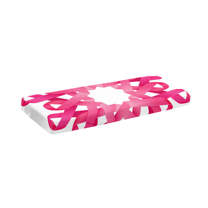 Pink Breast Cancer Ribbon Flower Print Piano Keyboard Cover