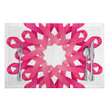 Pink Breast Cancer Ribbon Flower Print Placemat