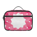 Pink Breast Cancer Ribbon Flower Print Portable Lunch Bag