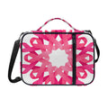 Pink Breast Cancer Ribbon Flower Print Shoulder Strap Bible Bag