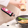 Pink Breast Cancer Ribbon Flower Print Skillet Handle Cover