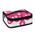 Pink Breast Cancer Ribbon Flower Print Small Lunch Bag