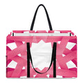 Pink Breast Cancer Ribbon Flower Print Utility Tote Bag