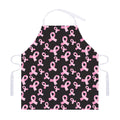 Pink Breast Cancer Ribbon Pattern Print Adjustable Apron