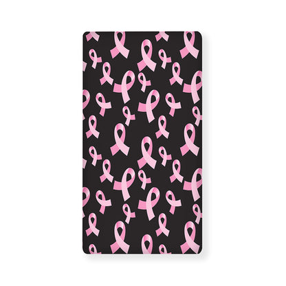 Pink Breast Cancer Ribbon Pattern Print Baby Crib Sheet