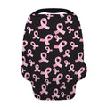 Pink Breast Cancer Ribbon Pattern Print Baby Seat Cover