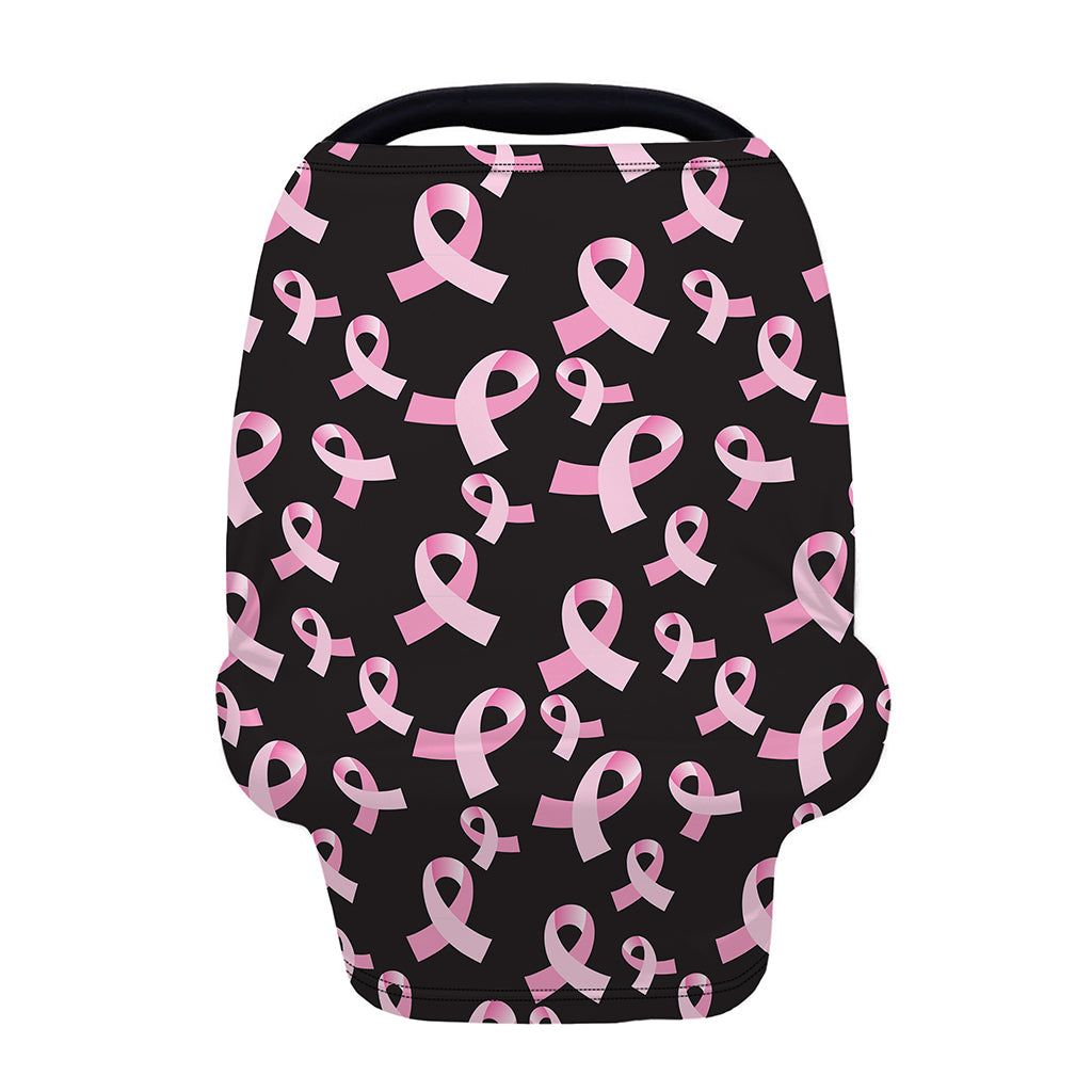 Pink Breast Cancer Ribbon Pattern Print Baby Seat Cover