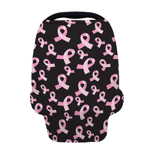 Pink Breast Cancer Ribbon Pattern Print Baby Seat Cover
