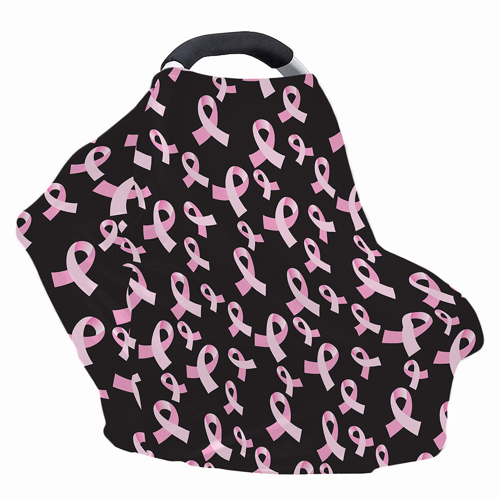 Pink Breast Cancer Ribbon Pattern Print Baby Seat Cover
