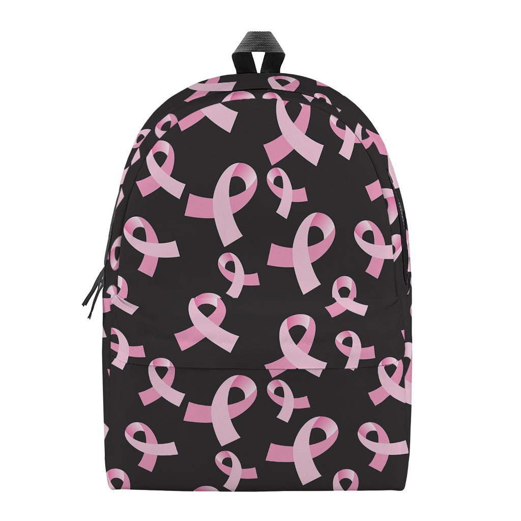 Pink Breast Cancer Ribbon Pattern Print Backpack