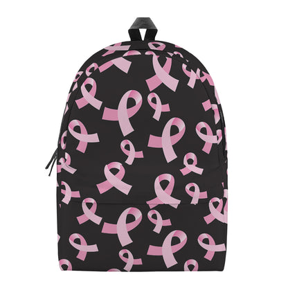 Pink Breast Cancer Ribbon Pattern Print Backpack