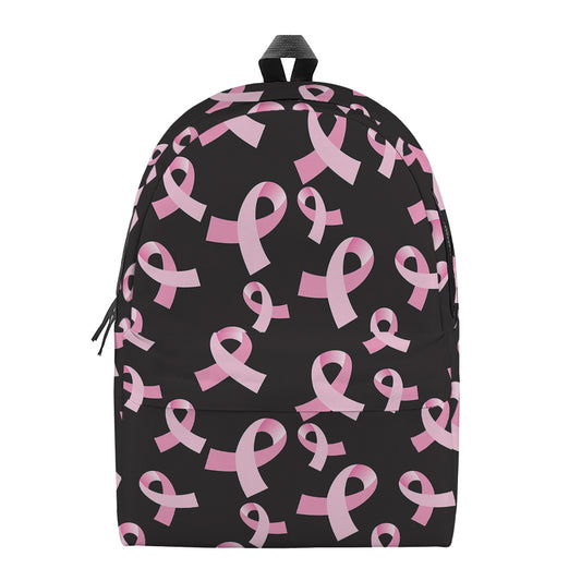 Pink Breast Cancer Ribbon Pattern Print Backpack
