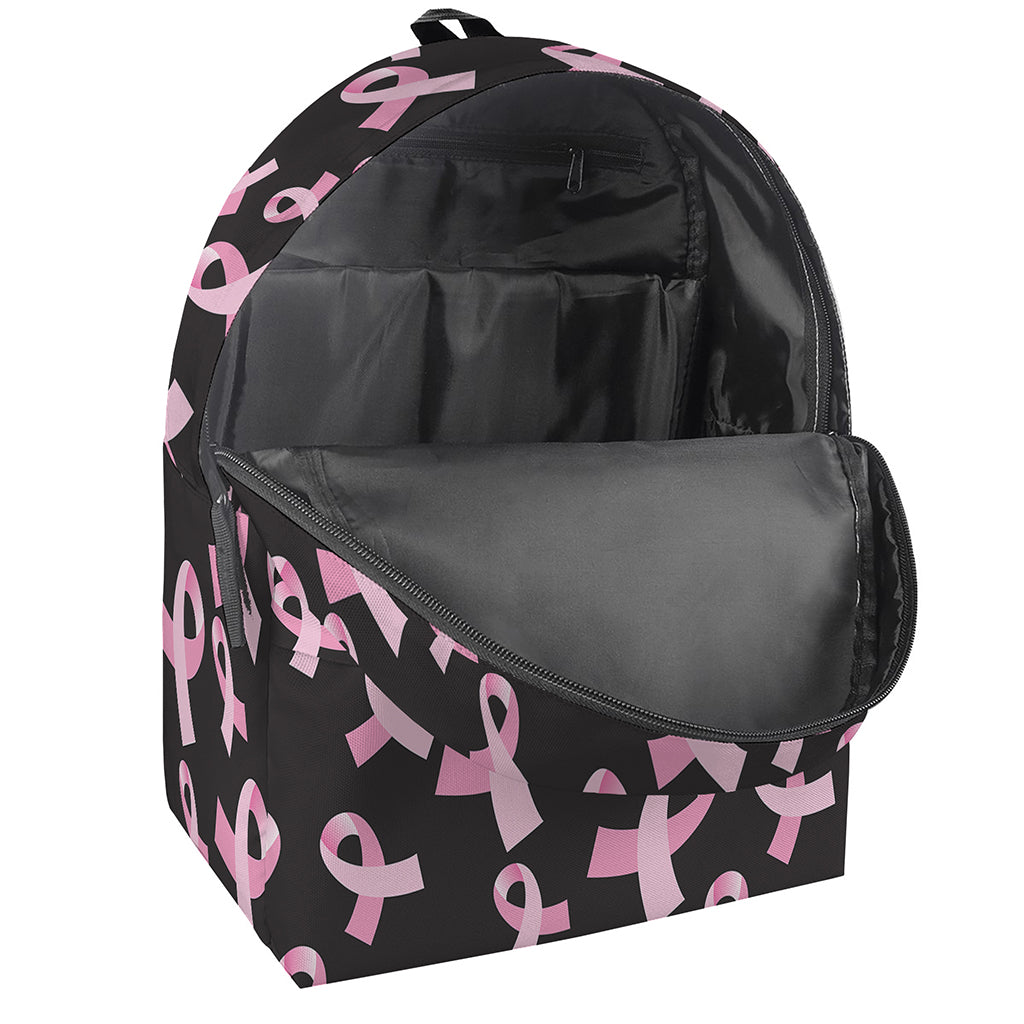 Pink Breast Cancer Ribbon Pattern Print Backpack