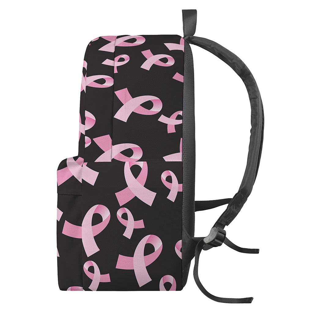 Pink Breast Cancer Ribbon Pattern Print Backpack