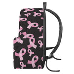 Pink Breast Cancer Ribbon Pattern Print Backpack