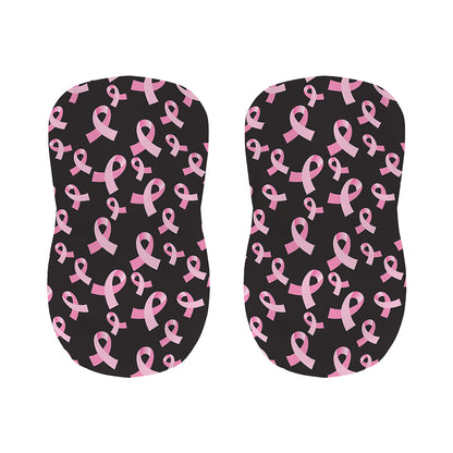 Pink Breast Cancer Ribbon Pattern Print Bar Stool Covers