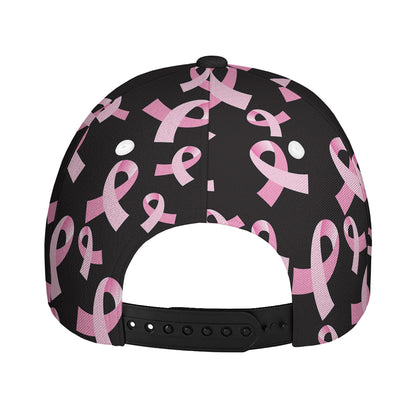 Pink Breast Cancer Ribbon Pattern Print Baseball Cap