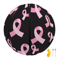 Pink Breast Cancer Ribbon Pattern Print Basketball