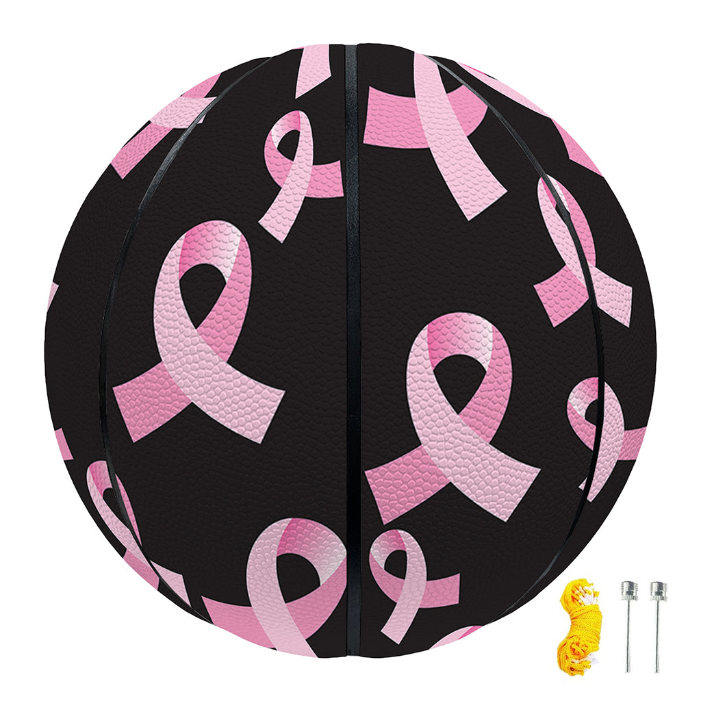Pink Breast Cancer Ribbon Pattern Print Basketball