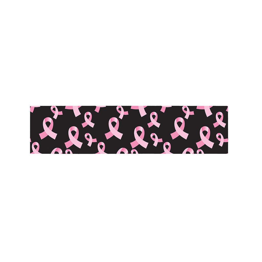 Pink Breast Cancer Ribbon Pattern Print Bed Runner