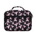 Pink Breast Cancer Ribbon Pattern Print Briefcase Bible Bag
