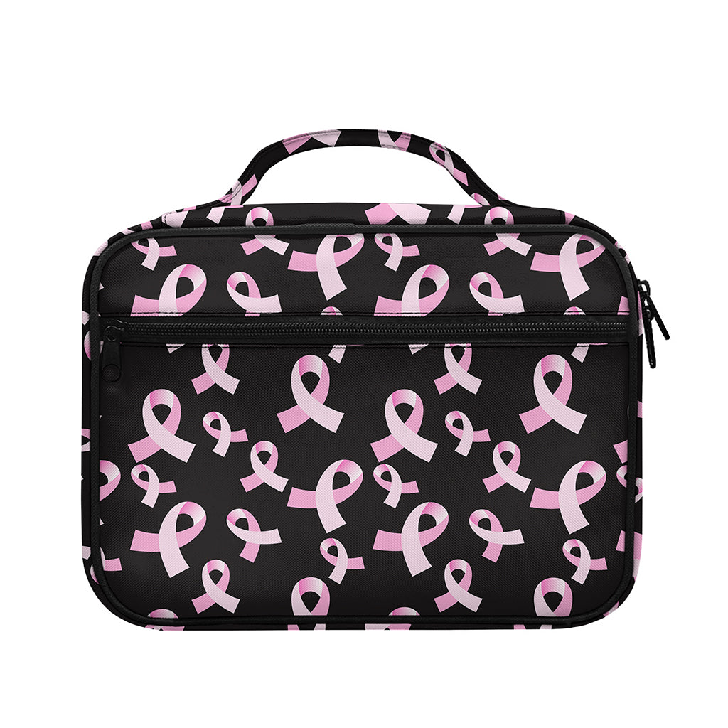 Pink Breast Cancer Ribbon Pattern Print Briefcase Bible Bag