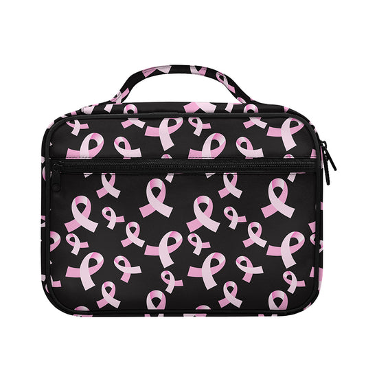 Pink Breast Cancer Ribbon Pattern Print Briefcase Bible Bag
