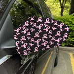 Pink Breast Cancer Ribbon Pattern Print Car Side Mirror Covers