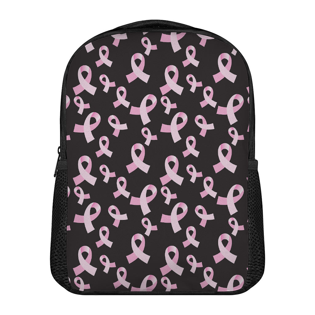 Pink Breast Cancer Ribbon Pattern Print Casual Backpack